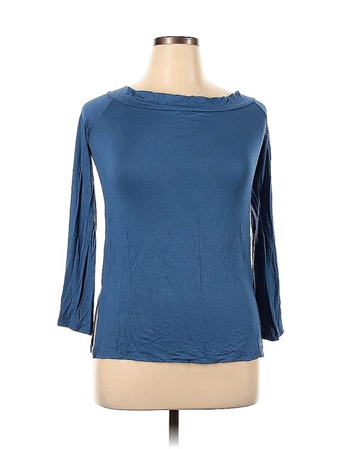 Rags And Couture Solid Blue Long Sleeve Top Size Xl 79 Off Thredup