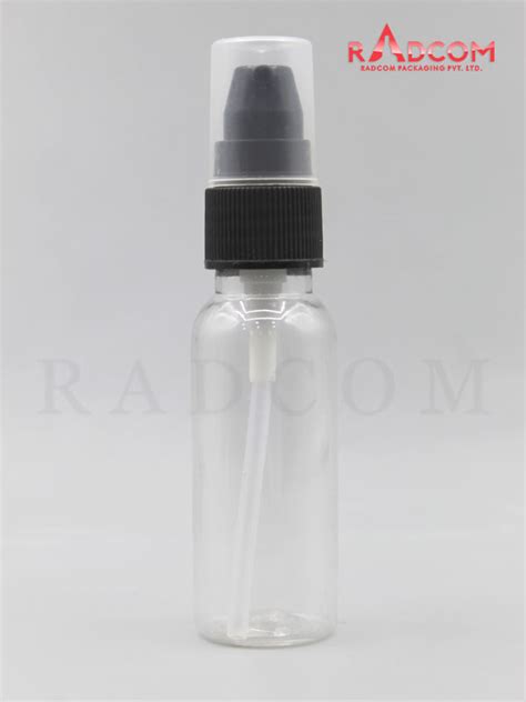 Ml Boston Clear Pet Bottle With Black Nozzle Pump And Pp Dust Cap