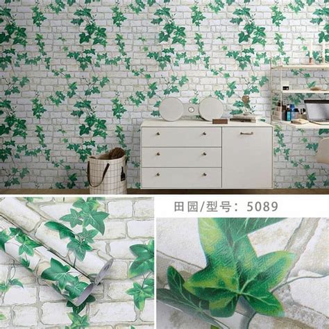 Jual PROMO Wallpaper Sticker Dinding Bata Daun Dekorasi Rumah