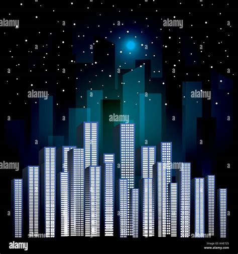 city scene at night Stock Vector Image & Art - Alamy