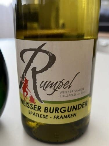 Rumpel Weisser Burgunder Spätlese Vivino US