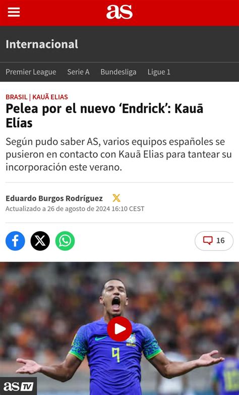 Jornal espanhol coloca Kauã Elias na mira de clubes europeus e revela