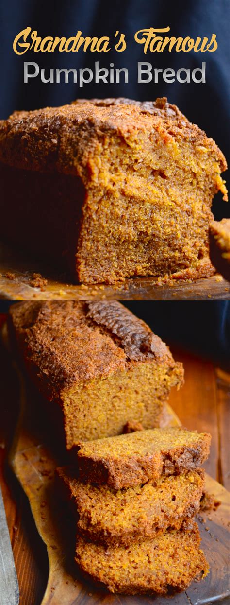 Grandmas Famous Pumpkin Bread