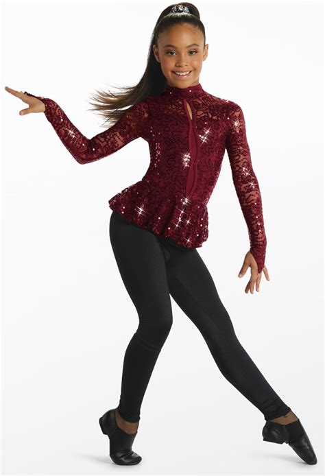 Sequin Lace Peplum Unitard Weissman®