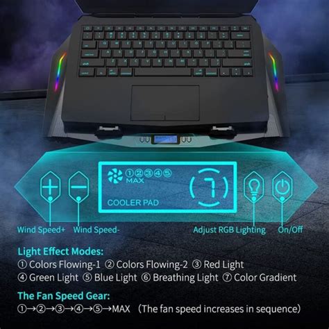 Ice Coorel 18 1 Inch RGB Gaming Laptop Cooling Pad With Mobile Phone