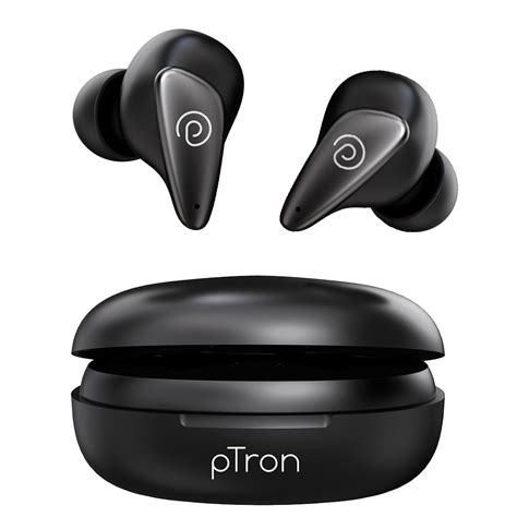 Ptron Bassbuds Wave Enc Bluetooth 53 Wireless Headphones 40hrs Total Playtime Trutalk Ai Enc