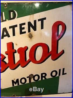 Vintage Enamel Sign Wakefield Castrol Motor Oil Vintage Enamel Signs