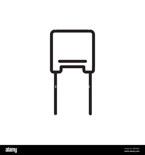 Capasitor Polyester Black Line Icon Pictogram For Web Page Mobile App