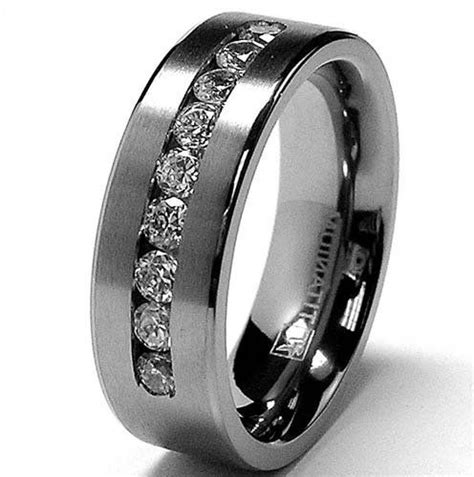 Titanium Black Wedding Rings For Men