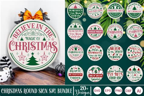 Christmas Round Signs Svg Bundle Graphic By Graphicpicker Creative