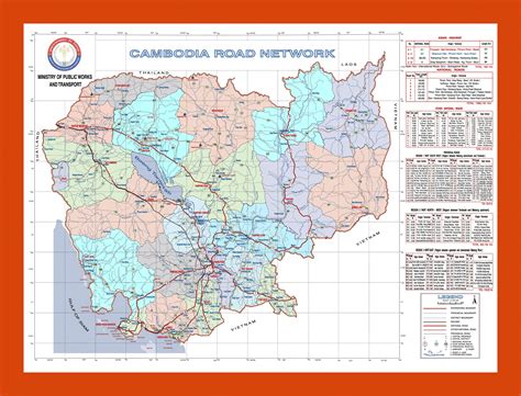 Road network map of Cambodia | Maps of Cambodia | Maps of Asia | GIF map | Maps of the World in ...