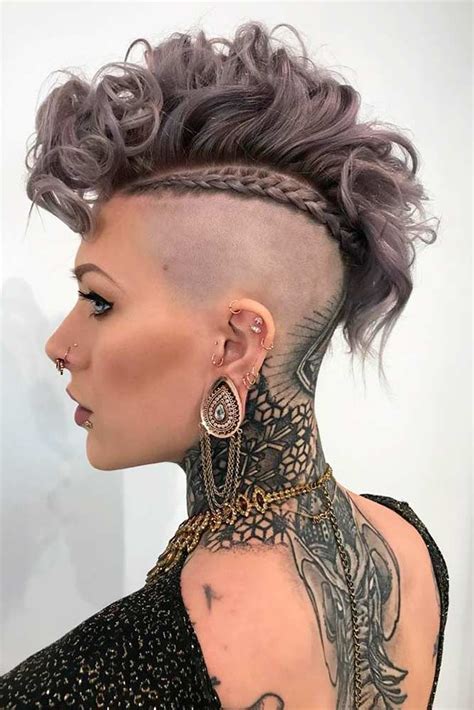 Cool Faux Hawk Inspired Hairstyles For Women Fohawk Haircut Short