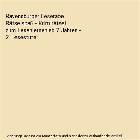 RAVENSBURGER LESERABE RÄTSELSPASS Krimirätsel zum Lesenlernen ab 7