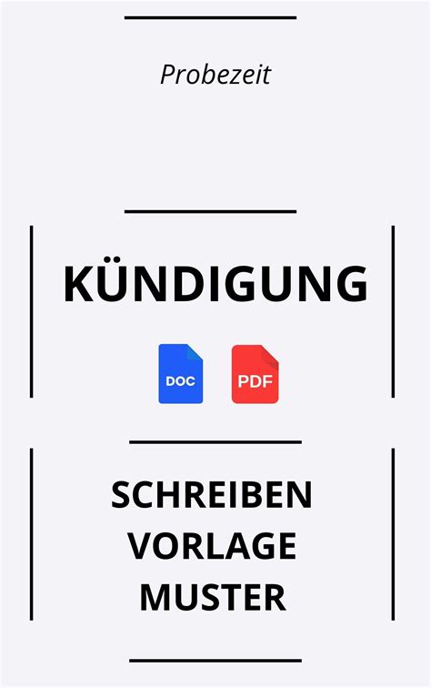 Vorlage Probezeit Kündigung Schreiben Formular