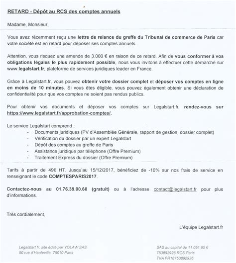 Lettre Au Greffe Du Tribunal De Commerce Exemple De Lettre