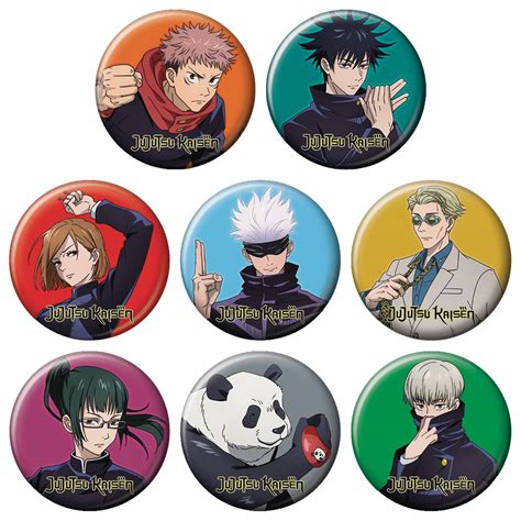 DEC218112 - JUJUTSU KAISEN CHARACTER ART 144PC BUTTON ASST - Previews World