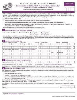 Fillable Online DEFERRED COMPENSATION PLAN OUTSTANDING LOAN Fax Email