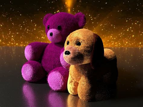 HD wallpaper: teddy bear, puppy, toys, pink, cute, stuffed, animal, dog ...