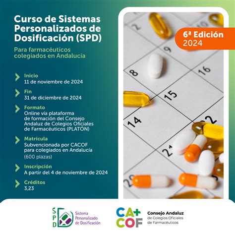 Curso Sistemas Personalizados De Dosificaci N Spd Edici N