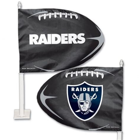 Oakland Raiders Shaped Car Flag Raiders Team Oakland Raiders Football