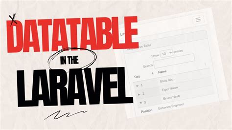 Creating A Responsive Laravel Datatable Youtube
