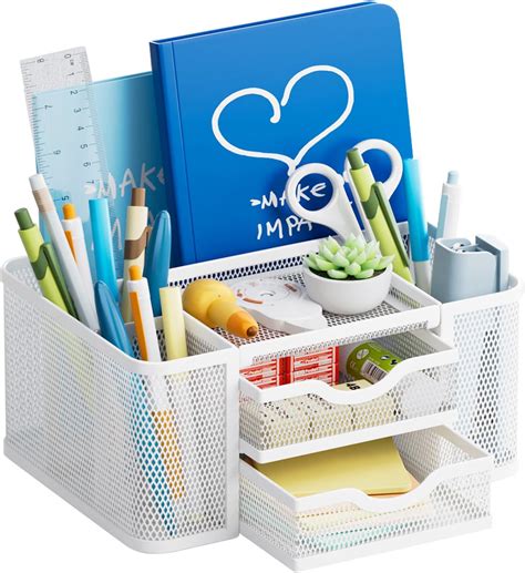 Amazon Marbrasse Pen Organizer With Drawer Multi Functional