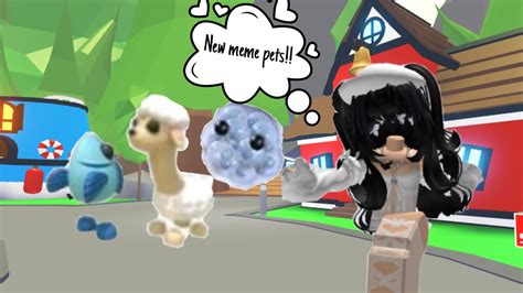 Checking Out The New Meme Pets In Adopt Me YouTube