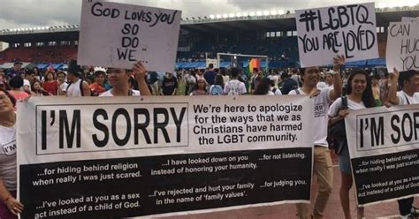 Un Groupe De Chr Tiens Demande Pardon La Communaut Lgbt Lors De La Gay Pride Aux Philippines