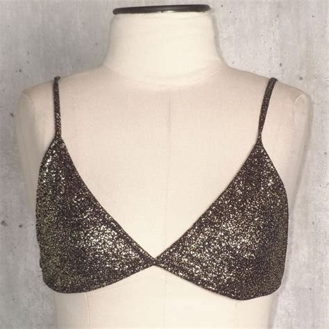 Suti Preto Glitter Babado Lingerie Feminina Farm Usado Enjoei