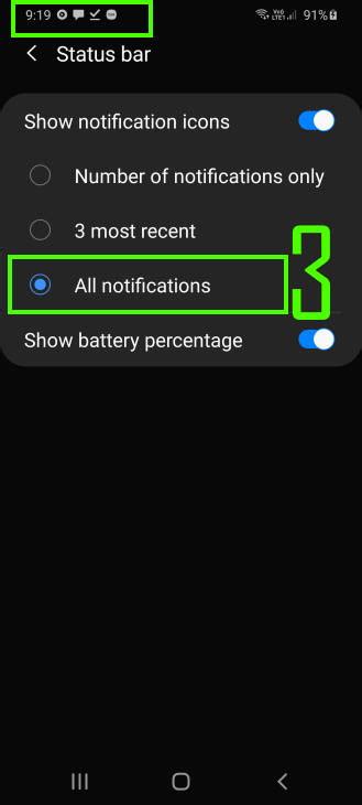 How To Customize Notification Icon Style In Galaxy S Status Bar