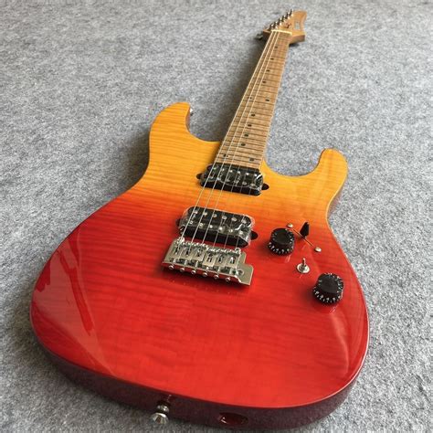 Ibanez Rg Electric Guitar Red Yellow Gradient Roasted Maple Neck Professional Guitar Shopee