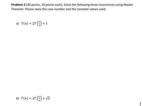 Solved Problem 3 30 Points 10 Points Each Solve The