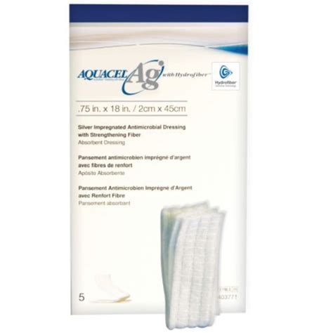 Convatec 403771 Aquacel Ag Hydrofiber Ribbon Dressing 075 X 18 Inch