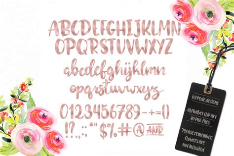 FREE Rose Gold Foil Alphabet By TheHungryJPEG TheHungryJPEG