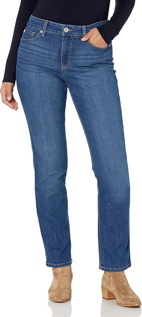 Bandolino Womens Mandie Signature Fit High Rise Straight Leg Jean