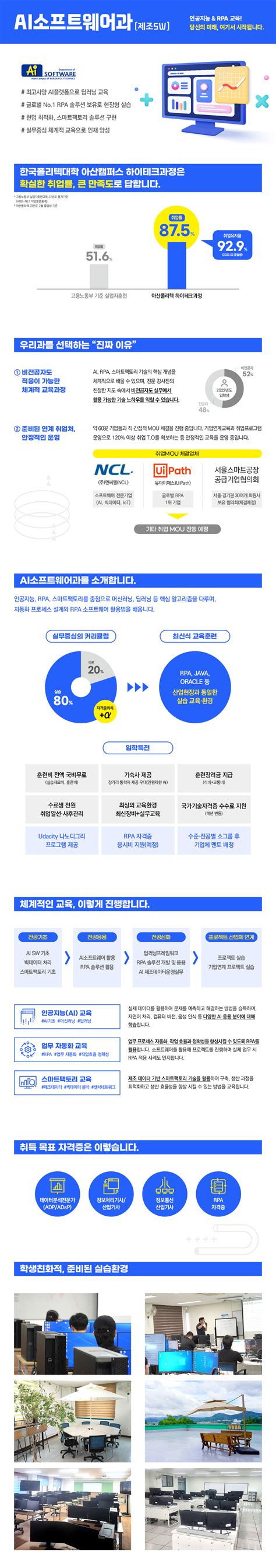 학과소개 Ai소프트웨어과2기 하이테크과정 비학위과정직업훈련 학과안내 아산캠퍼스