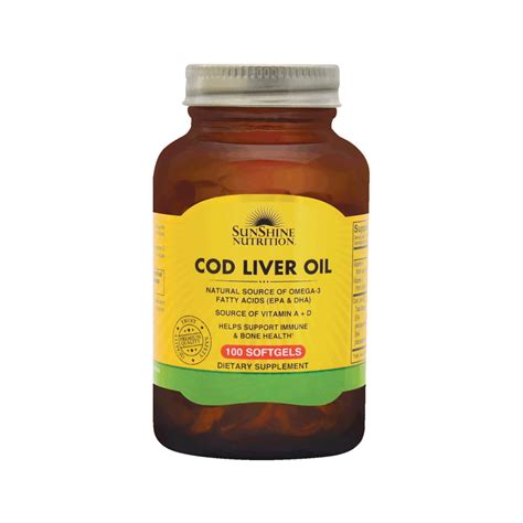 Sunshine Nutrition Cod Liver Oil Softgels Aesthetic Today Uae