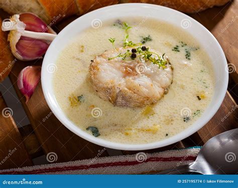 Scottish Cullen Skink Soup Stock Photo Image Of Onions