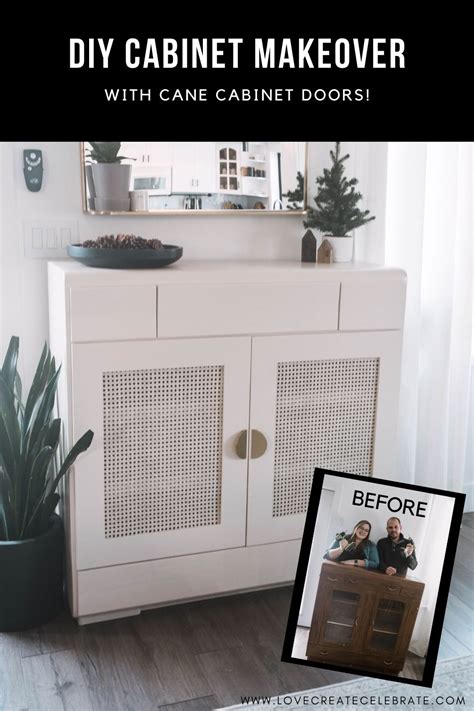 DIY Cane Furniture A Thrifted Cabinet Makeover In 2021 Cabinet