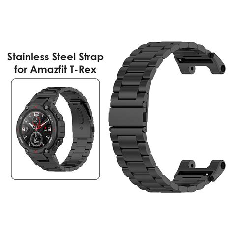 Stainless Steel Smart Watch Strap Band For Huami Amazfit T Rex Pro