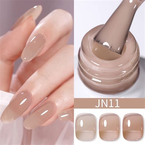 Born Pretty Ml Jelly Nude Gel Nail Polish Semi Permanant Gel Varnish Base Top Coat Glitter