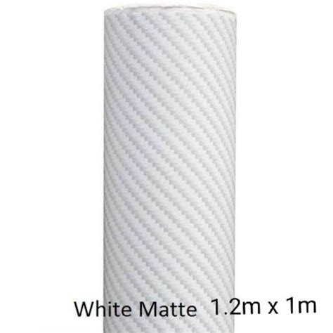 3d White Matte Carbon Fiber Sticker 12 Meters X 1 Meter Lazada Ph