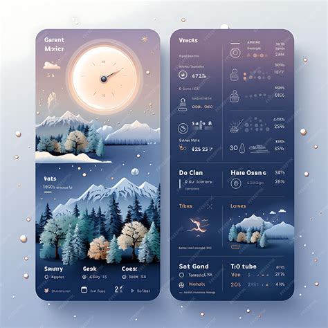 Premium Photo Mobile App Design Of Weather Forecast App Design Clean