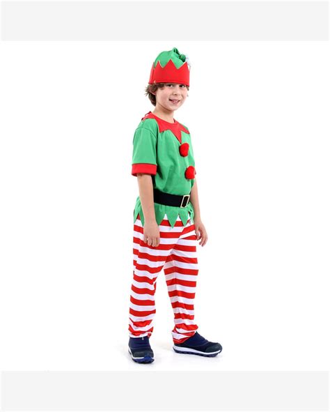 Riachuelo Fantasia Duende Masculino Infantil Gorro Natal