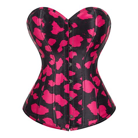 Corset Top Leopard Overbust Bustiers Sexy Women Waist Cincher Lingerie Plus Size Shopee