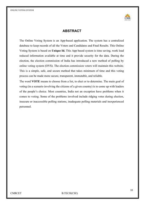 Voting Project Mini Project Pdf
