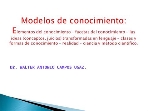 Ppt Modelos De Conocimiento Ucv Dokumentips