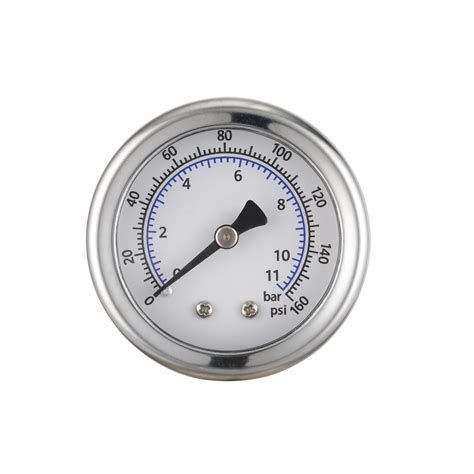 Y Liquid Filled Shock Resistant Axial Pressure Gauge Ningbo Weide