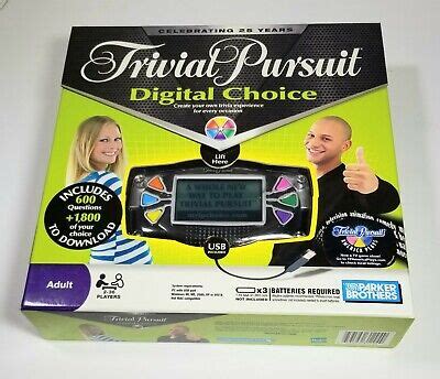 Trivial Pursuit Digital Choice Celebrating Years Electronic Game Fun