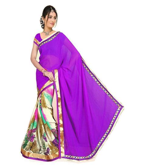 Wedding Saree Mall Multicoloured Chiffon Saree Buy Wedding Saree Mall